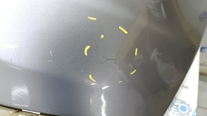 Front bumper bare top part under the trim Jeep Grand Cherokee WK2 17- silver, dented, scratches, broken fasteners, non-factory holes, made