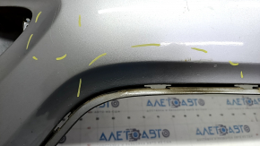 Front bumper bare top part under the trim Jeep Grand Cherokee WK2 17- silver, dented, scratches, broken fasteners, non-factory holes, made