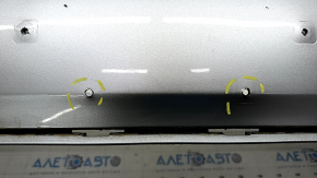 Front bumper bare top part under the trim Jeep Grand Cherokee WK2 17- silver, dented, scratches, broken fasteners, non-factory holes, made