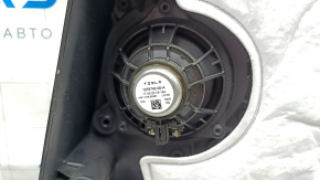 Door trim card rear left Tesla Model Y 20- leather black type 1, with speaker, with suede insert, with window lift control, with door opening button, scratches
