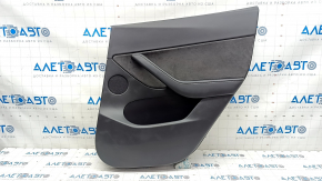 Door trim card rear right Tesla Model Y 20 - leather black, type 1, with speaker, with suede insert, with window lift control, with door opening button
