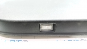 Door trim card front left Tesla Model Y 20 - black leather, with backlight, glossy trim, with suede insert, with window lift control, with door opening button, cracks