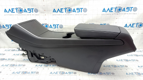 Console center armrest and cup holders Tesla Model Y 20 - leather black, type 2, scratches, bumps, abrasions