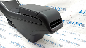 Console center armrest and cup holders Tesla Model Y 20 - leather black, type 2, scratches, bumps, abrasions