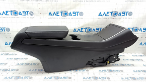 Console center armrest and cup holders Tesla Model Y 20 - leather black, type 2, scratches, bumps, abrasions