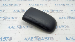 Nissan Leaf 13-17 armrest leather, black, blue stitching