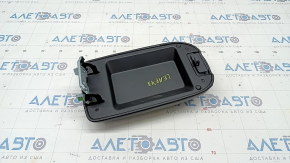 Nissan Leaf 13-17 armrest leather, black, blue stitching