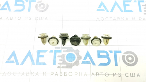 Clips for the front right wing arch lining Tesla Model Y 20 - 7 pcs. incomplete