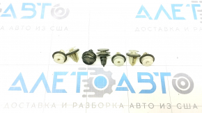 Clips for the front left wing arch lining Tesla Model Y 20 - 7 pcs. incomplete