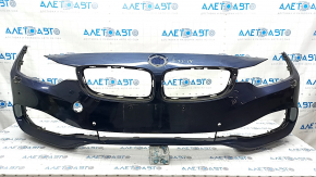 Bare front bumper BMW 4 F32/33/36 14-20 for parking sensors, headlight washers and PMA, blue, scratches