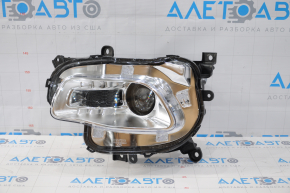 Headlight front left bare Jeep Cherokee KL 14-18 dorest halogen chrome, with electric adjustment, engraving mopar