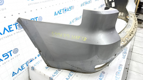 Bare rear bumper Jeep Grand Cherokee WK2 16-21 upper part, for parking sensors, silver, scratches