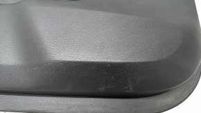 Door trim card front left Jeep Grand Cherokee WK2 14-21 black with black insert leather, leather armrest, white stitching, molding with chrome, under matt black wood, under seat memory, backlight, fie