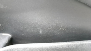 Door trim card front right Jeep Grand Cherokee WK2 17- black, with black insert leather, armrest leather, molding with chrome, under matt black wood, scratches