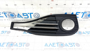 Frame grille fog light left BMW 4 F32/33/36 14-16 Luxury Line, partially open with chrome moldings, sand
