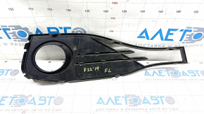Frame grille fog light left BMW 4 F32/33/36 14-16 Luxury Line, partially open with chrome moldings, sand