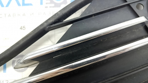 Frame grille fog light left BMW 4 F32/33/36 14-16 Luxury Line, partially open with chrome moldings, sand