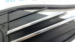 Frame grille fog light right BMW 4 F32/33/36 14-16 Luxury Line, partially open with chrome moldings, sand