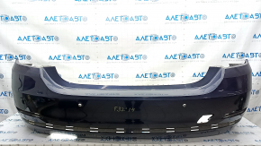 Bare rear bumper BMW 4 F32/33 14-16 convertible, Coupe, for parking sensors and molding, blue