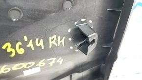 Center pillar trim lower right BMW 4 F36 15-20 Gran Coupe, black, broken mount, scratches