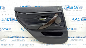 Door trim card rear left BMW 4 F36 15-20 Gran Coupe, with backlight, black leather, with Harman Kardon tweeter, scratch