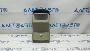 Rear center console trim Ford Fusion mk5 13-16 beige+black, under air ducts, under cigarette lighter, cracked crepe, scratches