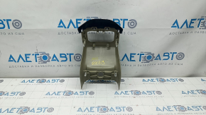 Rear center console trim Ford Fusion mk5 13-16 beige+black, under air ducts, under cigarette lighter, cracked crepe, scratches