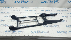 Center console trim without cup holders Ford Escape MK3 17-19 black, break crepe