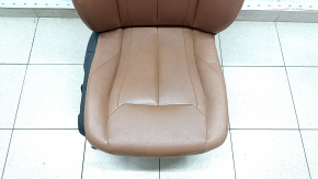 Passenger seat BMW 4 F32 14-20 Coupe with airbag, electric, heated, brown leather, faded plastic, scratches