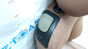 Passenger seat BMW 4 F32 14-20 Coupe with airbag, electric, heated, brown leather, faded plastic, scratches