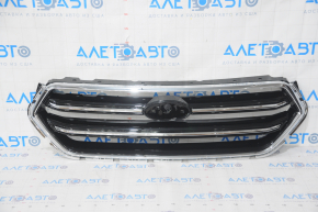 Radiator grill grill Ford Escape MK3 17-19 rest black with chrome without emblem