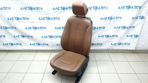 Driver's seat BMW 4 F32 14-20 Coupe with airbag, electric, heated, memory, brown leather, faded plastic, scratches