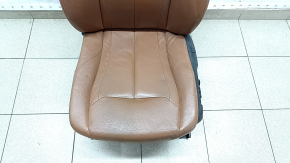 Driver's seat BMW 4 F32 14-20 Coupe with airbag, electric, heated, memory, brown leather, faded plastic, scratches