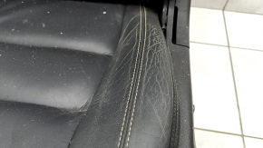Driver's seat Jeep Grand Cherokee WK2 16-17 without airbag, electric, leather black, driftwood, non-working, rusty at the bottom, dented, needs cleaning