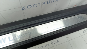 Door sill trim front right outer BMW 4 F32 14-16 Coupe with chrome insert, Luxury Line, scratches