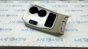 Center console trim with cup holders Jeep Grand Cherokee WK2 14-16 beige, scratches