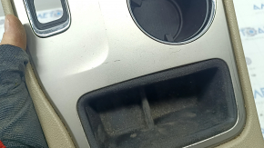 Center console trim with cup holders Jeep Grand Cherokee WK2 14-16 beige, scratches