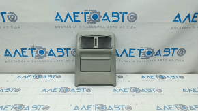 Rear center console trim Infiniti Q50 14-15 gray, scratches, worn