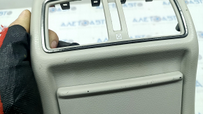 Rear center console trim Infiniti Q50 14-15 gray, scratches, worn