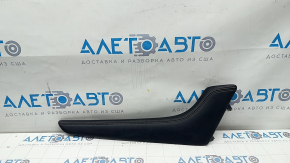 Center console trim side right Infiniti Q50 14- upper, leather, black, broken crepe