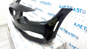 Bare front bumper BMW 4 F32/33/36 14-20 for parking sensors without headlight washers and PMA, black, scratches, pressed, sand, non-factory holes
