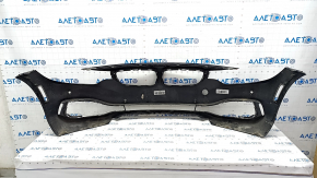 Bare front bumper BMW 4 F32/33/36 14-20 for parking sensors without headlight washers and PMA, black, scratches, pressed, sand, non-factory holes