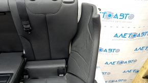 Rear row of seats 2 row BMW 4 F36 15-20 Gran Coupe without hatch in the back, black leather, needs cleaning, side panel is dented, headrests are missing