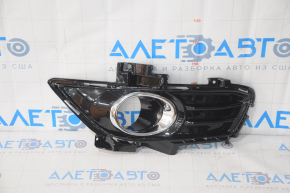Front bumper grille left Ford Fusion mk5 13-16 under fog lights gloss