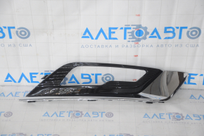 Front bumper grille right Ford Fusion mk5 17-18 under fog lights LED gloss with chrome molding