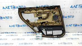 Door trim card rear right BMW 4 F36 15-20 Gran Coupe, with backlight, black leather, with Harman Kardon tweeter, bumps, chips on the handle