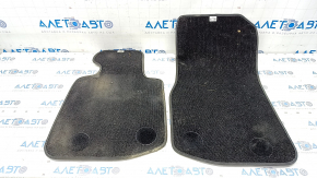 Set of floor mats for BMW 4 F36 15-20 Gran Coupe, black cloth, for cleaning
