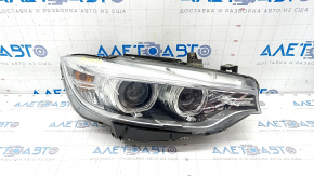 Front right headlight complete BMW 4 F32/33/36 14-16 xenon, adaptive, with lower mount, sand, scratch