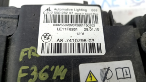 Front right headlight complete BMW 4 F32/33/36 14-16 xenon, adaptive, with lower mount, sand, scratch