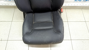 Passenger seat Volvo V90 17-22 usa without airbag, black leather, without pads and controls, driftwood, non-working electrics, needs cleaning